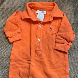 Ralph Lauren Orange Polo Classic Cotton Shirt